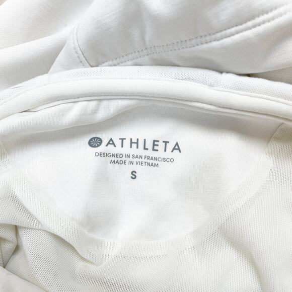 Athleta Women's Boot Camp Pullover Cross Back Hoodie White Size Small - Picture 6 of 8